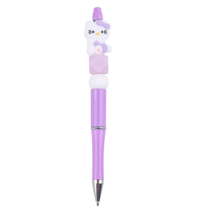 Wholesale Cartoon Silicone Plastic Bead Pen JDC-PN-GuangTian009