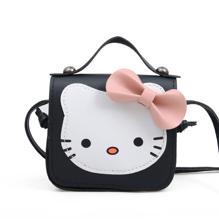 Wholesale Cute little bag, cat children's backpack, diagonal shoulder bag, bow decoration, small change bag