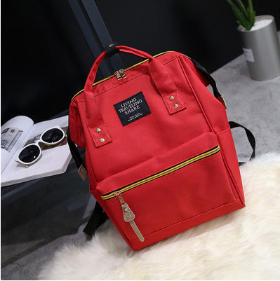 Wholesale Japanese Large Steel Wire Clamp Women's Bag Dual-use Student Canvas Travel Backpack Junior High School Backpack JDC-BP-SS004