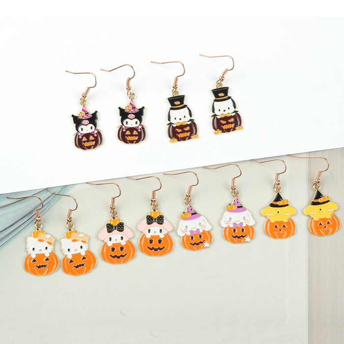 Wholesale Cartoon Alloy Pendant Earrings JDC-ES-FuYu007