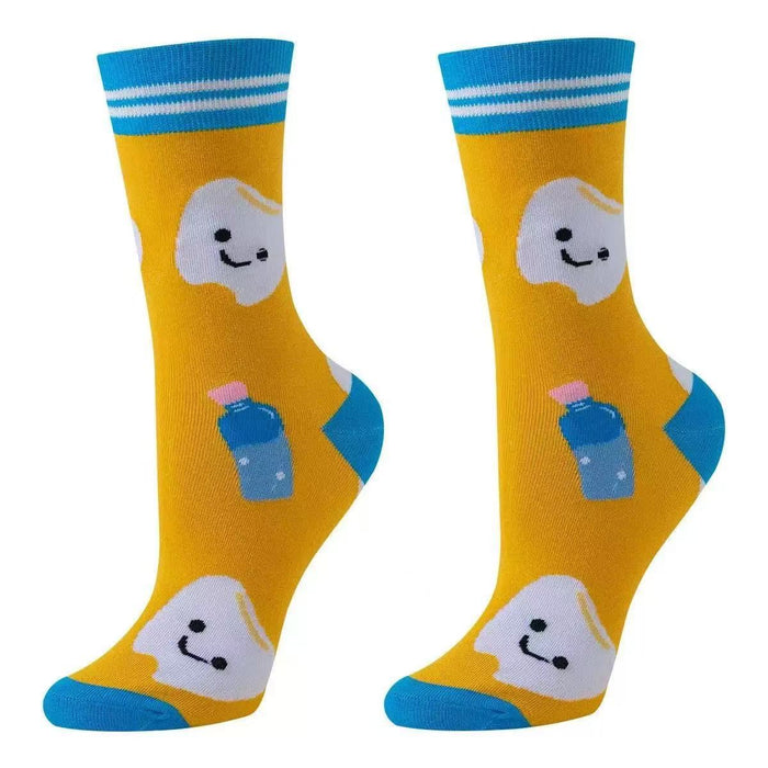 Wholesale Cartoon Teeth Pattern Socks