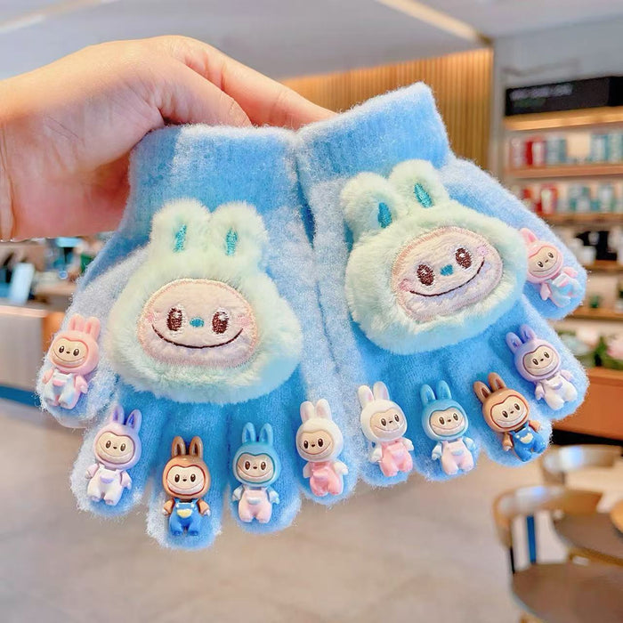 Wholesale Cute cartoon five-finger children gloves