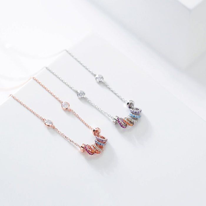 Wholesale Small niche design circle, light luxury necklace, light luxury style, fashionable temperament, versatile, high-end feeling, collarbone chain