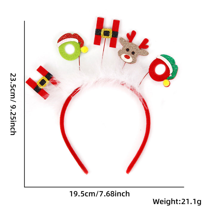 Wholesale Christmas Cartoon F Hair Hoop Plastic Reindeer Snowflake Headband Holiday Party Hair Accessory