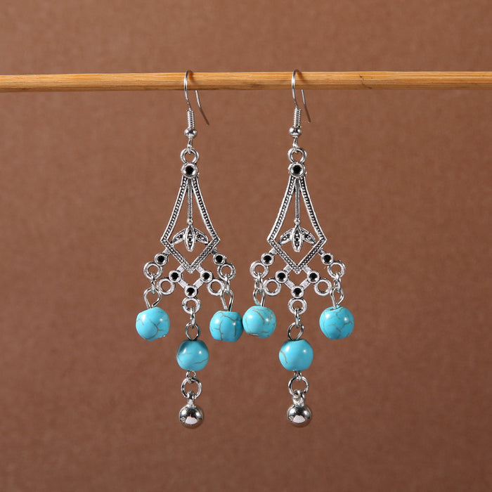 Wholesale Alloy Bohemian Ethnic Style Su Song Stone Earrings JDC-ES-Gumi007