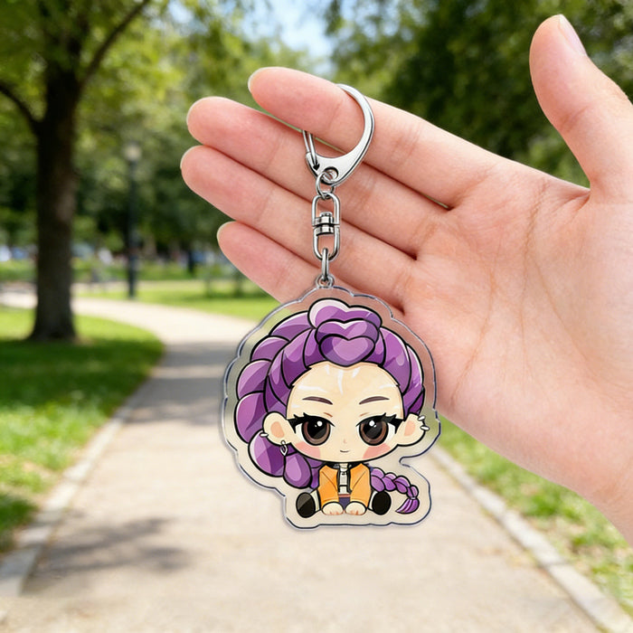 Wholesale 10 PCS Kpop Cute Cartoon Character Acrylic Keychain