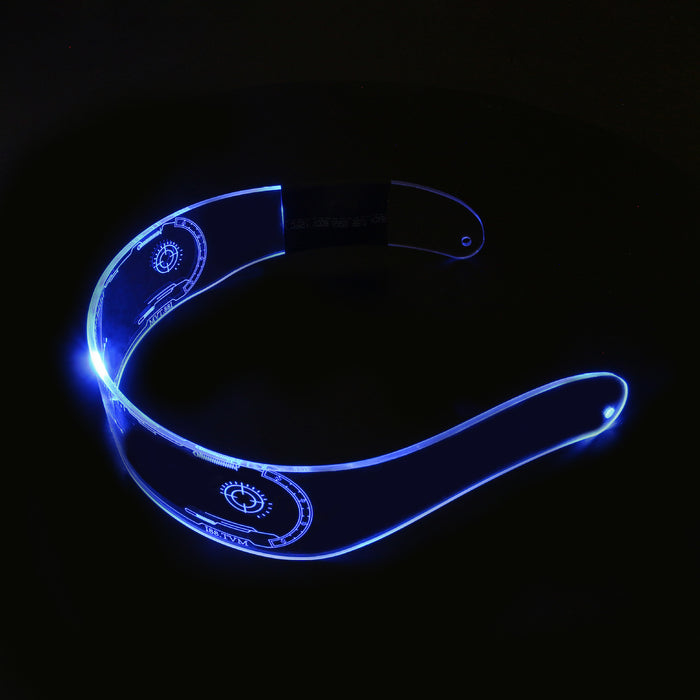 Wholesale Luminous glasses with a sense of technology, color changing eyes, science fiction, cool children's sunglasses