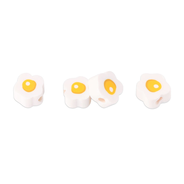 Wholesale 100PCS Polymer Clay Fried Egg Cartoon Loose Beads JDC-BDS-LiuXia008