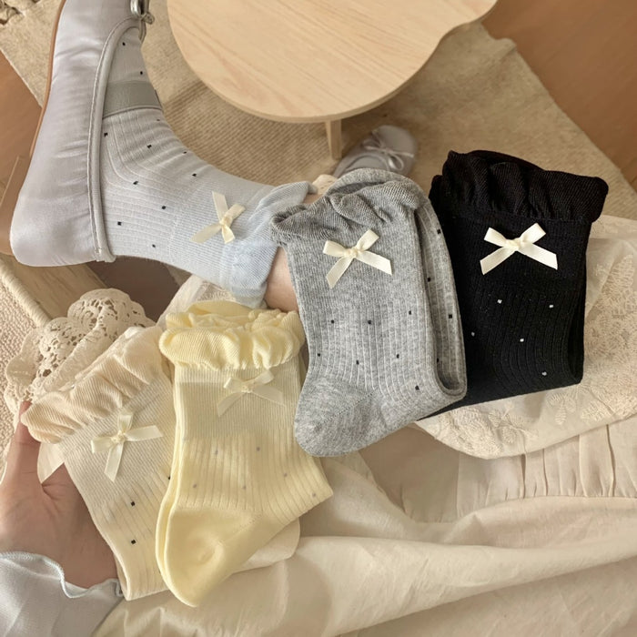 Wholesale Socks, bow, middle tube, socks, pile of socks