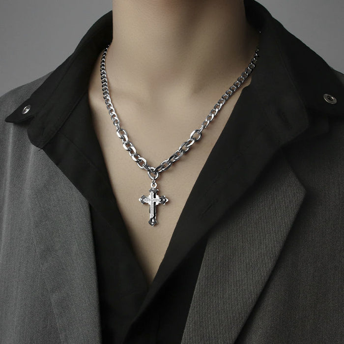 Wholesale Men' s cross necklace,  men' s hip-hop accessories