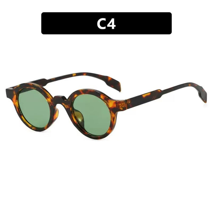 Wholesale New round retro fashionable small frame trendy versatile sunglasses, UV resistant sunglasses