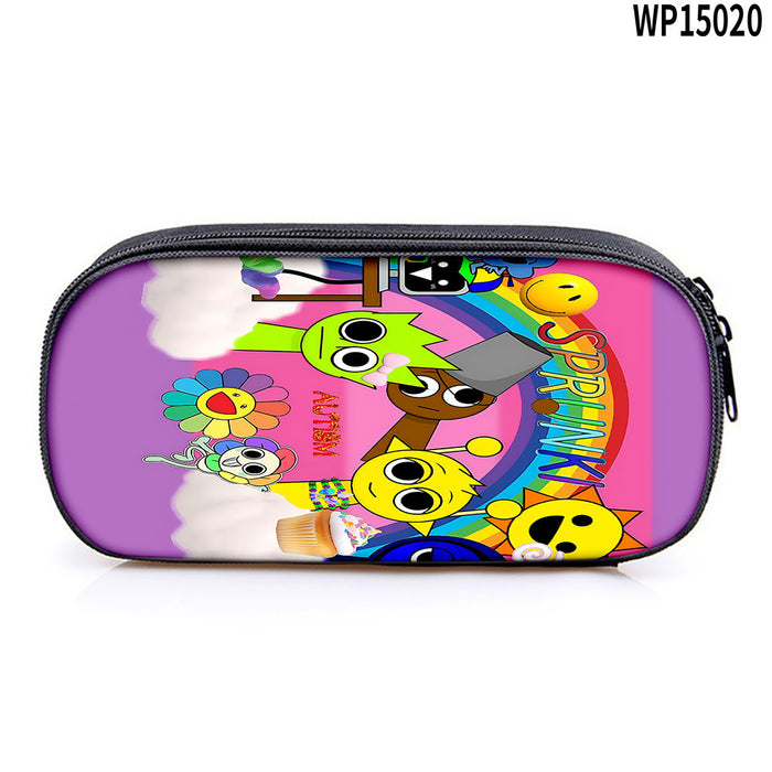 Wholesale Student Pencil Case Large Capacity Stationery Storage Bag Pencil Bag Oxford Material