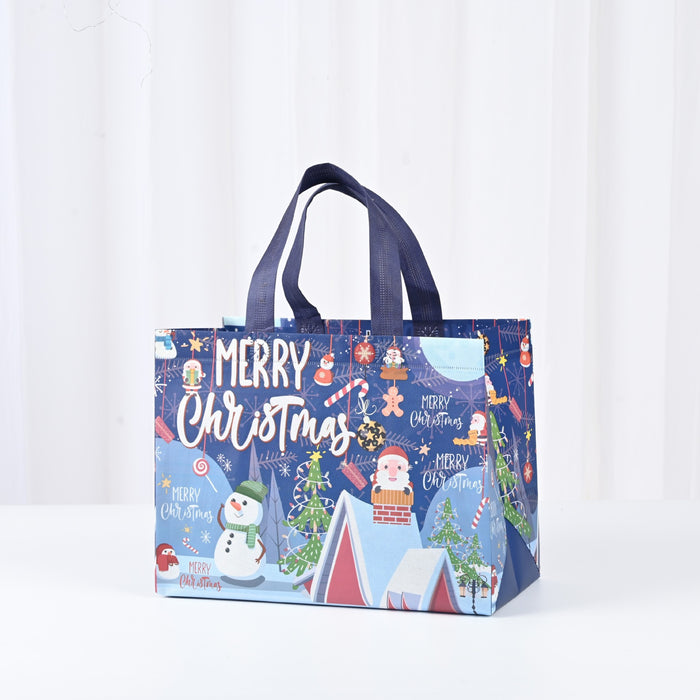 Wholesale Christmas Handheld Gift Bag Customized Cartoon Santa Claus Elk Snowflake Non Woven Bag JDC-GB-XJ002