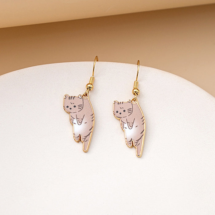 Wholesale Cute Kitten Animal Acrylic Earrings JDC-ES-MDD101