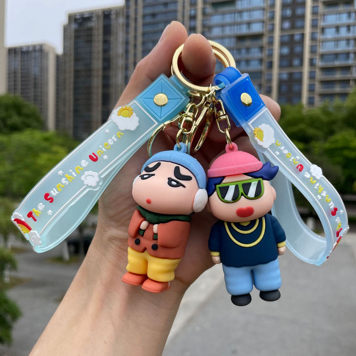 Wholesale Keychain cartoon exquisite cute backpack pendant key car keychain ring