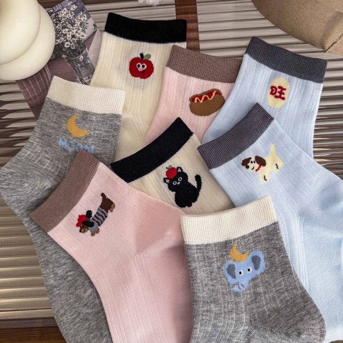 Wholesale Cartoon cute sports thin breathable tube socks boneless socks