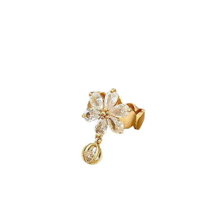 Wholesale Fashionable and personalized flower opening adjustable copper ring