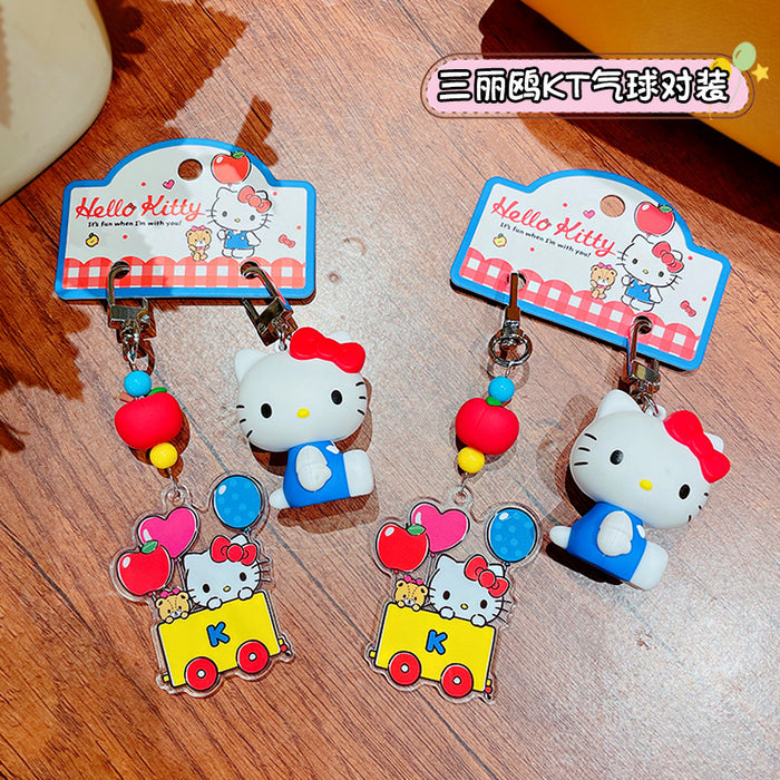 Wholesale Balloon pairing keychain couple backpack pendant small gift keychain