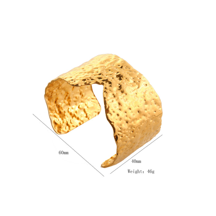 Wholesale Exaggerated New Product Irregular Wide Open Bracelet Stainless Steel Minimally Personalized Fashion Handpiece Wholesale