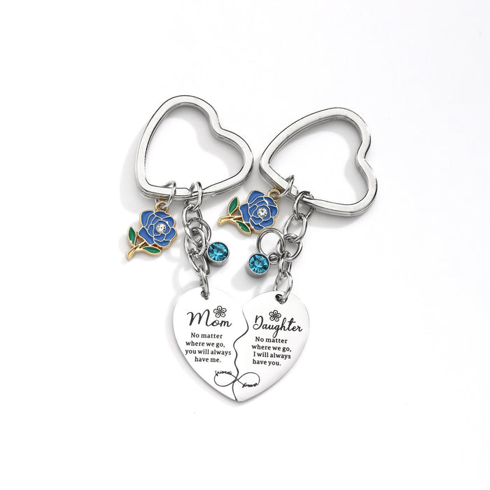 Wholesale Stainless steel keychain heart-shaped pendant gift