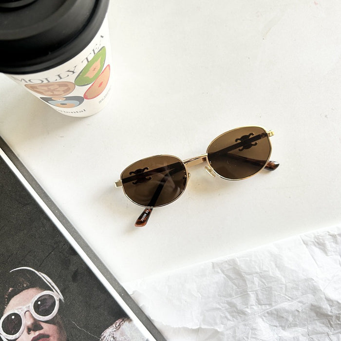 Wholesale Elliptical metal sunglasses, new retro sunglasses