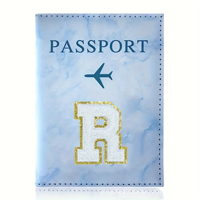 Wholesale Fashion Initial Letter Pattern PU Passport Holder Travel Wallet Casual Everyday Accessory
