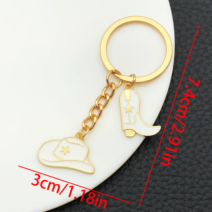 Wholesale Oil-dripping hat pistol metal keychain