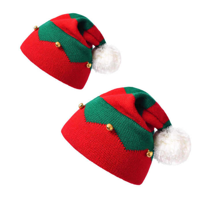 Wholesale  bell ball Christmas hat  knitted wool hat