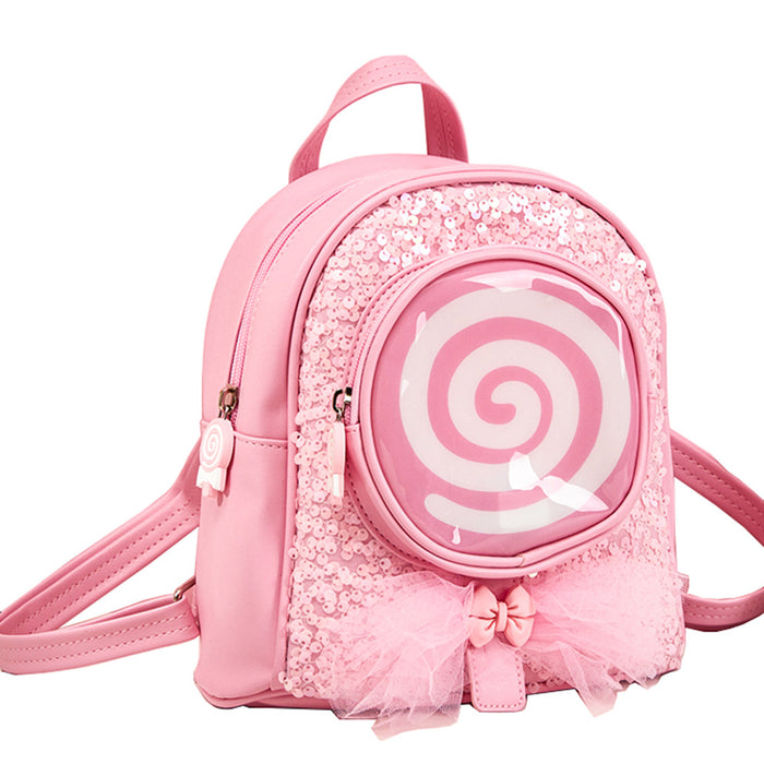 Wholesale Girls Backpack Leisure Travel Lollipop Small Schoolbag Led Light Fashion Cute Princess Children' s Backpack