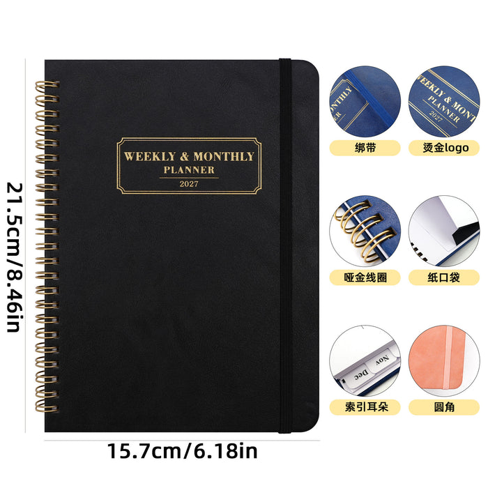 Wholesale Boutique A5 Spiral Planner Notebook 100-200 Pages Customizable Weekly Layout