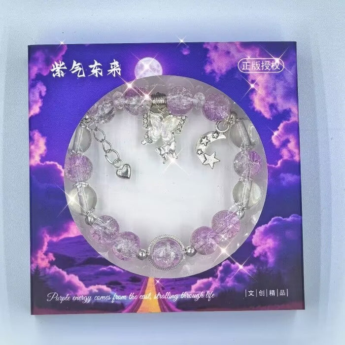 Wholesale Gradient floral glass beads, high-end crystal glass bracelet DIY original personalized bracelet