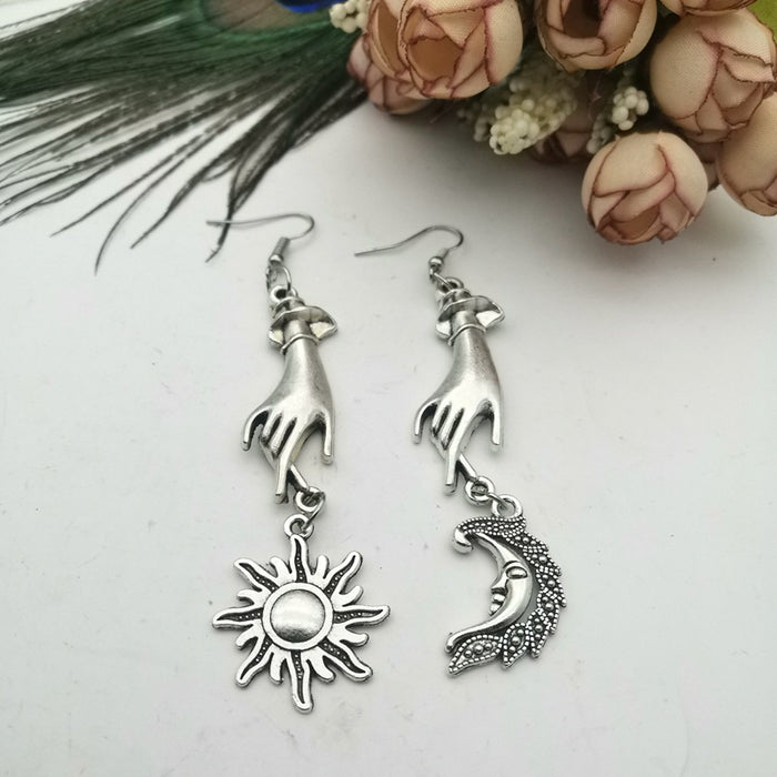 Wholesale Star and Moon Alloy Earrings JDC-ES-HaoH003