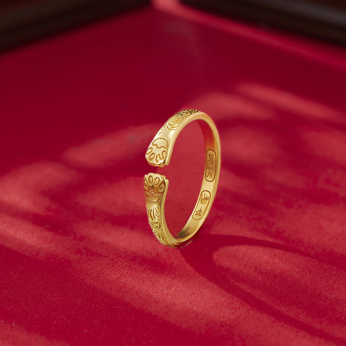 Wholesale Silver Cat Claw Ring Ancient Method Ring with Adjustable Opening Tail Ring