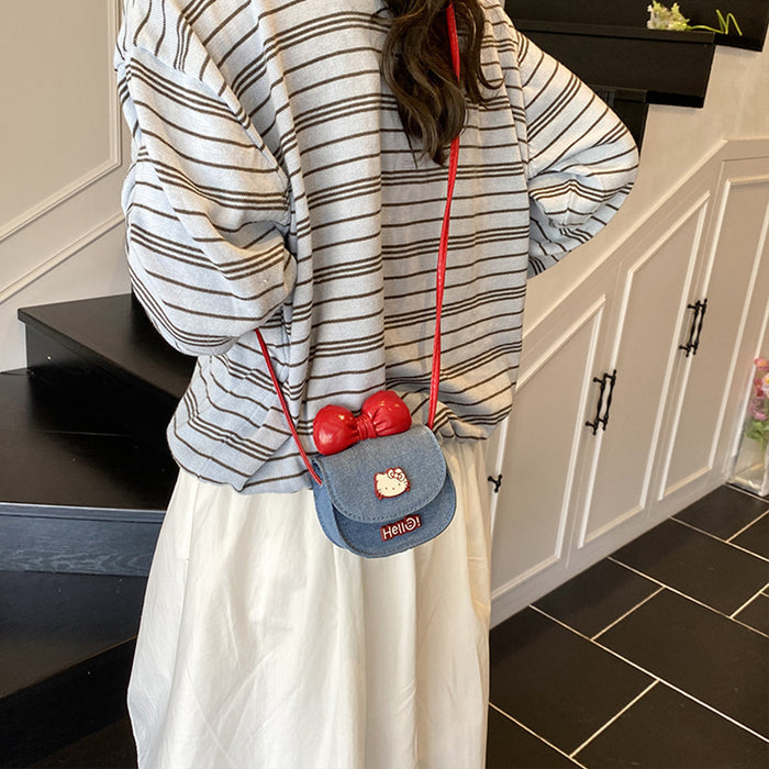 Wholesale Children's Cartoon Cute Cat Girls' Bags Baby Style Bow Mini Fashion Crossbody Bag