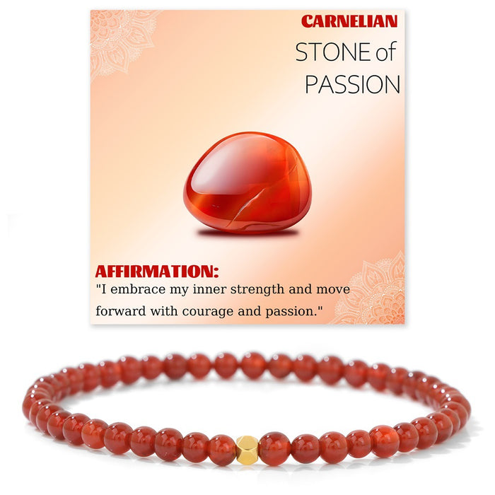 Wholesale 4mm stone bead bracelet with elastic cord