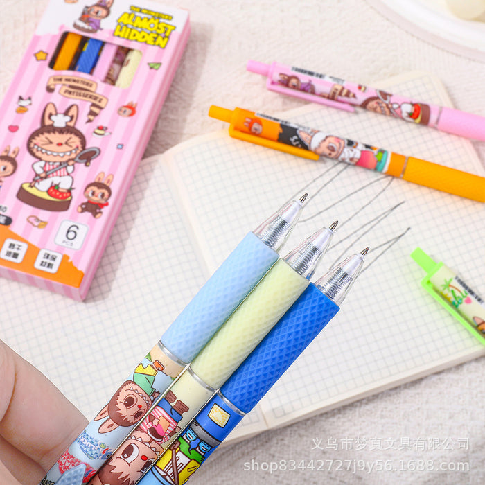 Wholesale Press Gel Pen Quick-Drying Exam Brush Question Pen Cartoon Cute High-Value Student Black Pen
