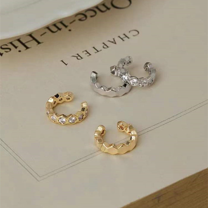 Wholesale Earrings   Sterling Silver Vintage Ear Clips Frosty Wind Ear Bone Clips MOQ≥2 JDC-ES-PREMONN002