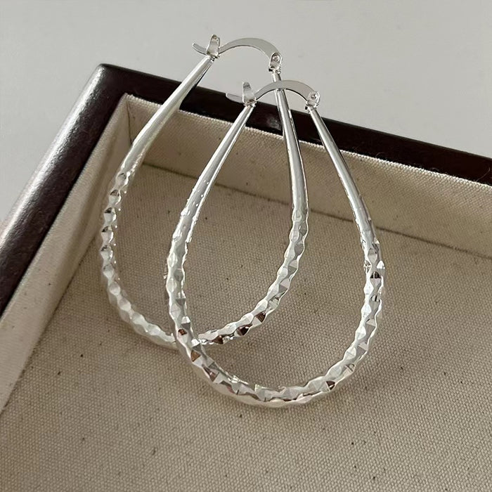 Wholesale Style Exaggerated Glossy Water Drop Earrings for Women Temperament and Fashionable