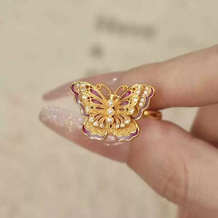 Wholesale Butterfly Ring Butterfly Luxury Versatile Accessory Ring