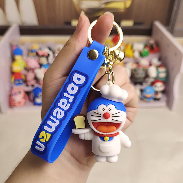Wholesale  Cartoon  Cat  Keychain Car Key Couple Key Chain Bag Hanging Ornaments
