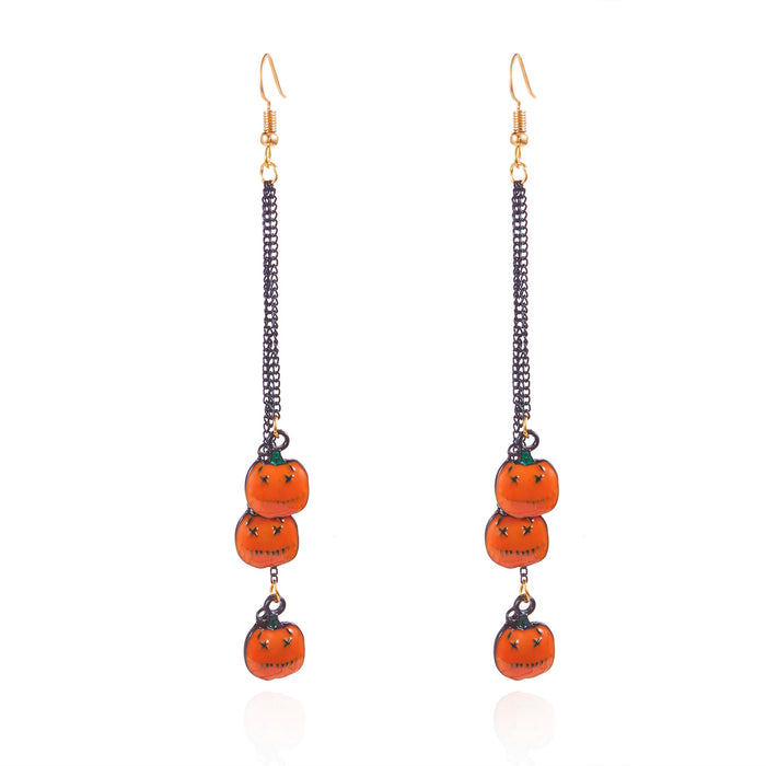 Wholesale Exaggerated  Earrings Exaggerated Dark Style Skull Bat  Pendant Earrings