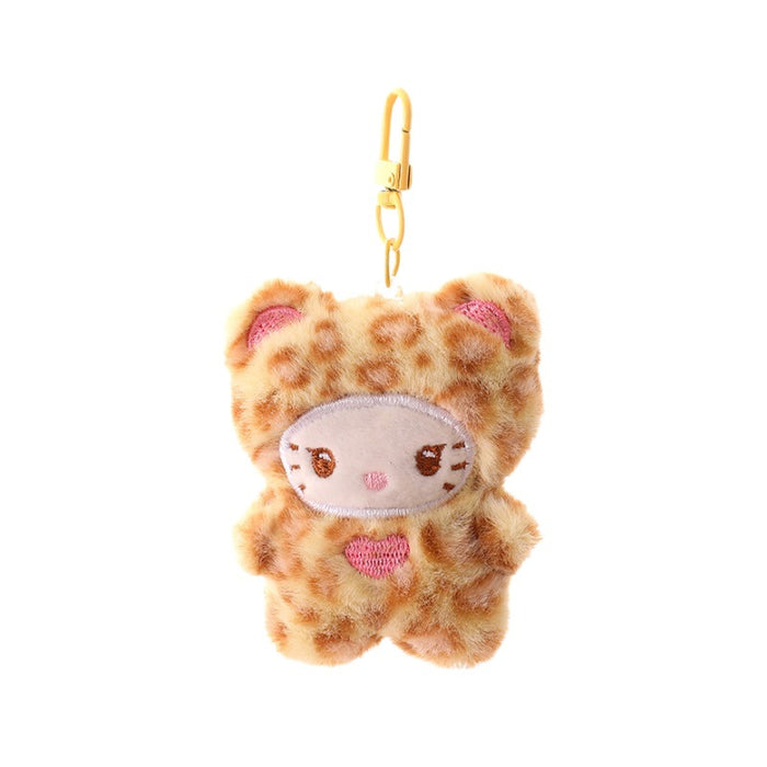 Wholesale 5 PCS Cute big-eared animal leopard print cat keychains