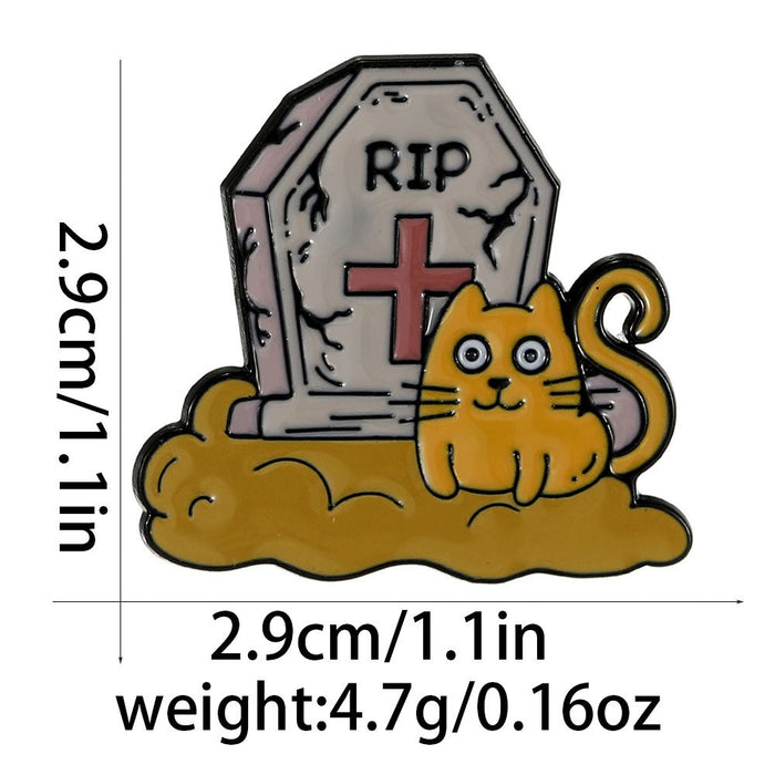 Wholesale Alloy Cartoon Brooch Ghost Skull Pumpkin Pin Fashion Accessory For Resale