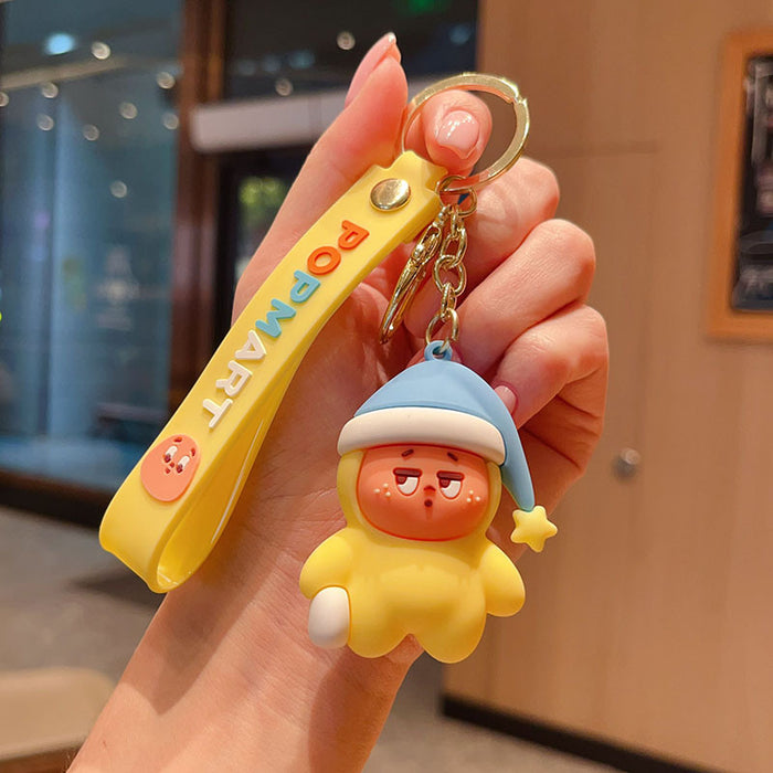 Wholesale Creative Cute Cartoon PVC Car Keychain Bag Pendant Gift