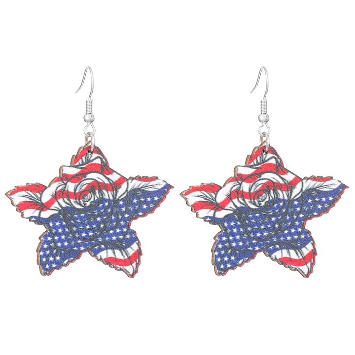 Wholesale National Flag Ice Cream Star Boots Cross Love Set Earrings Cross Border Accessories