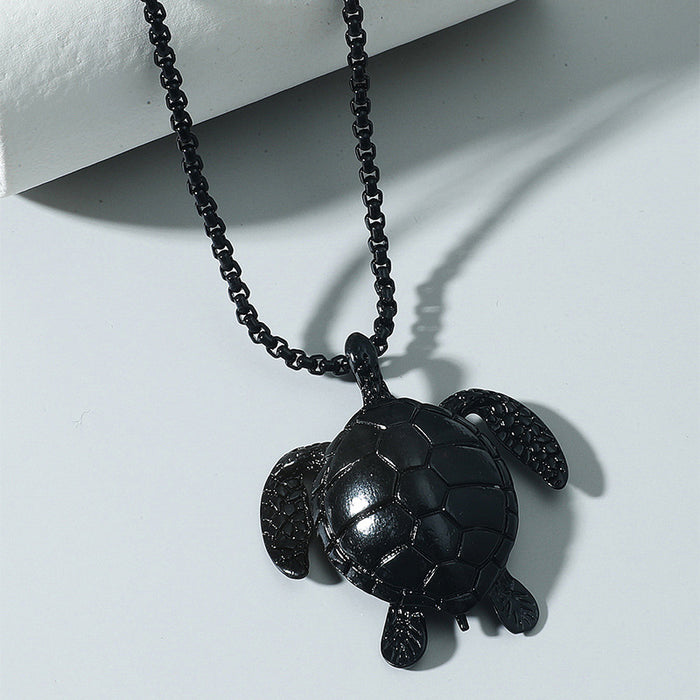 Wholesale Turtle Pendant Men Titanium Steel Necklace JDC-NE-ChengHan019