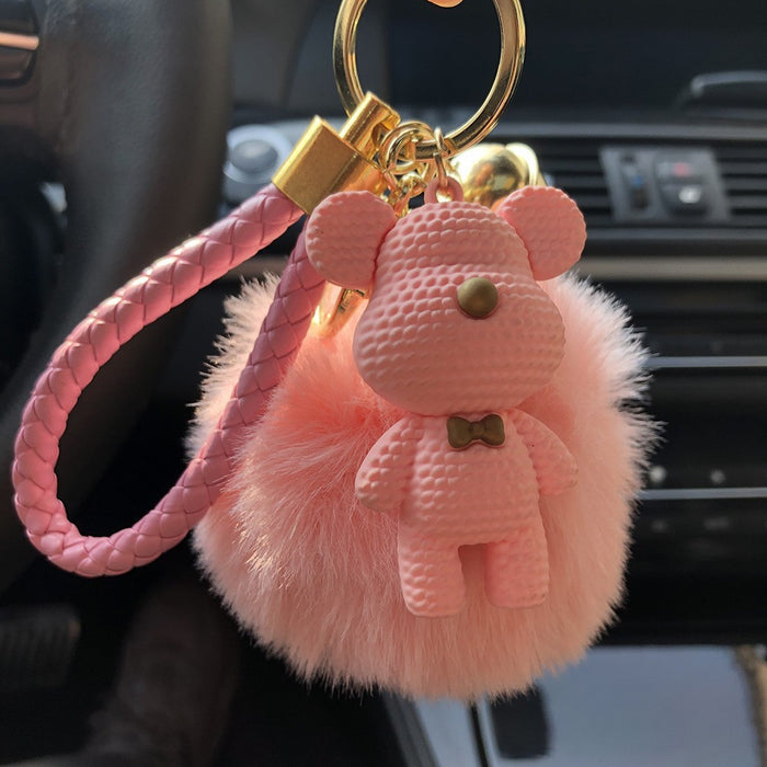 Wholesale Woolen Bear Cartoon Doll Keychain JDC-KC-MingT214