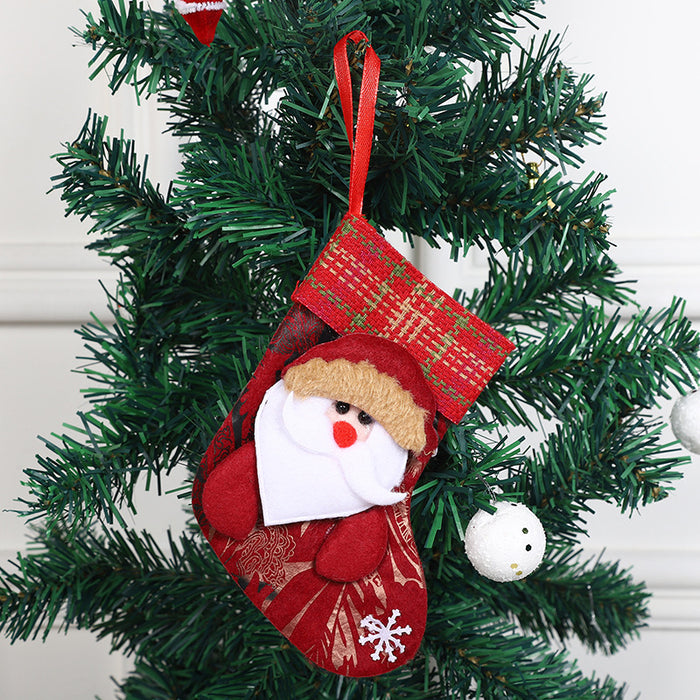 Wholesale Christmas Decorative Socks Cartoon  Socks Pendants Christmas Tree Ornaments