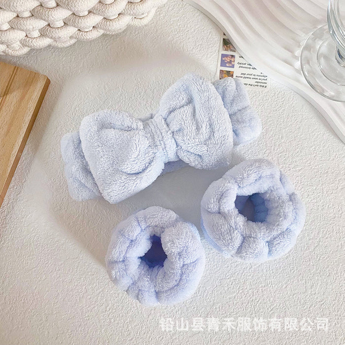 Wholesale Butterfly End Hairband Wristband Set for Women Washing and Beauty Headband Wristband Wristband Hair Accessories Headdress