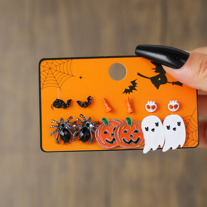 Wholesale  Earring Set Pumpkin Skull  Design Alloy Party Wear Jewelry Accessory